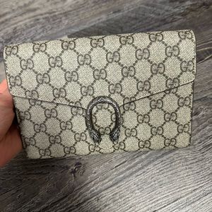New GUCCI DIONYSUS GG SUPREME CHAIN WALLET